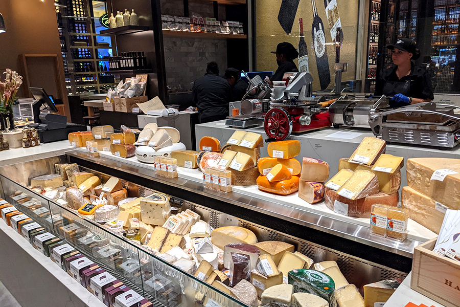 Wally's cheese counter