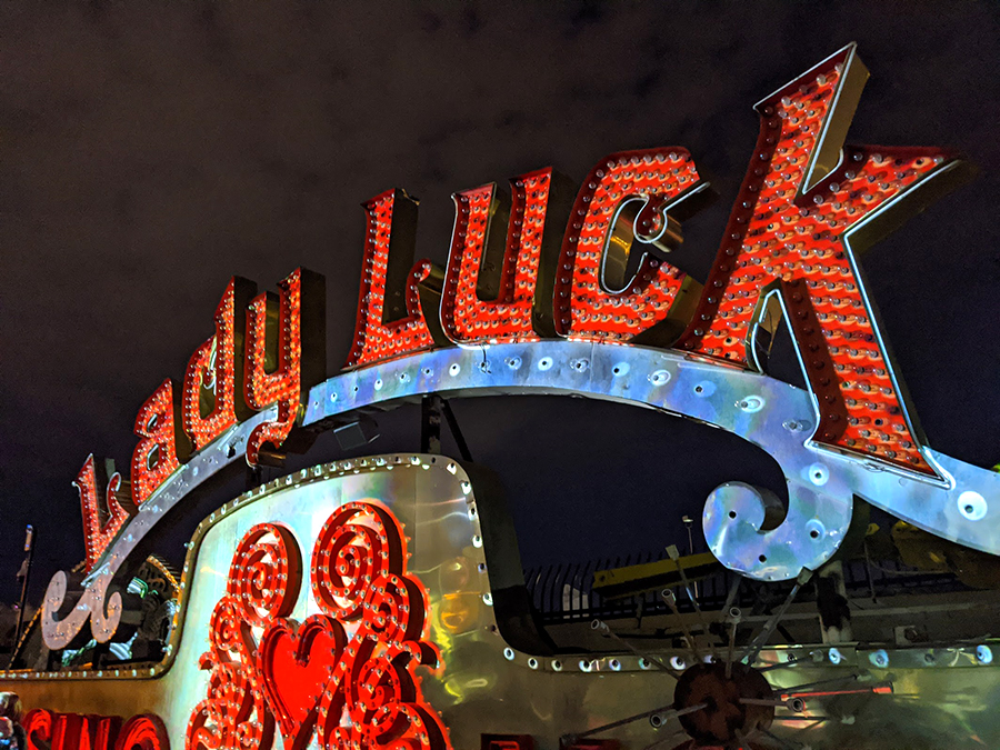 Lady Luck sign at the Neon Museum.